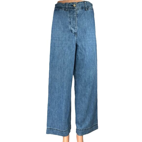 Aritzia Blue Wide Leg Jeans - Picture 1 of 4